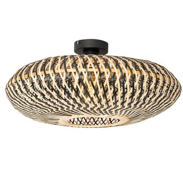 Oosterse plafondlamp zwart bamboe 50 cm - Ostrava, Verzenden, Nieuw