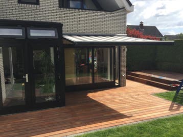 Knikarmscherm Zonwering Beste Prijs-Actie vanaf 819,-  Top!!, 150 tot 300 cm, Nieuw, 450 cm of meer, Knikarmscherm