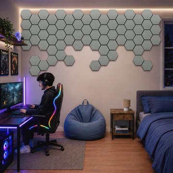Akoestische panelen Sonic Shield houtlook - lichtgrijze eik, Verzenden, Nieuw