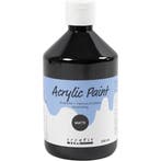 Acrylverf Mat, zwart, 500 ml/ 1 fles, Hobby en Vrije tijd, Nieuw