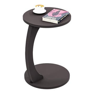 [en.casa] Bijzettafel Holeby 56x38 cm grijs [en.casa], Verzenden, Nieuw