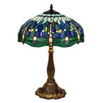 Tiffany tafellamp – Libellen &amp; Cabochons – Ø 40 × H 57 cm, Verzenden, Nieuw
