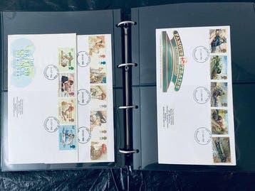 Groot-Brittannië - Collectie FDCs Engeland, Gestempeld