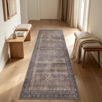 Vintage Vloerkleed | Inka | Siermotief | Bruin | 240x340 cm, Verzenden, Nieuw