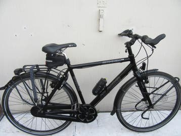 Afgeprijsde Jan Janssen vakantiefiets, met Rohloff, nr 6258, 28 inch, Gebruikt, 10 tot 15 versnellingen, Velgrem