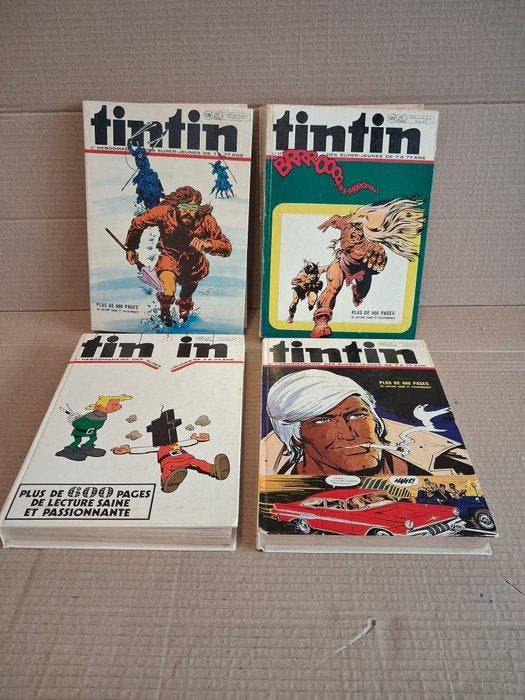 Tintin (magazine) - 4 Recueils - 4 Album - Eerste druk -, Boeken, Stripboeken