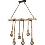 LED Hanglamp - Trion Wolmi - E27 Fitting - Rechthoek - Mat, Ophalen of Verzenden, Nieuw, Hout