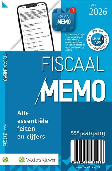 9789013182538 Fiscaal Memo juli 2026, Verzenden, Nieuw