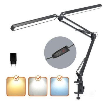 LED2B TENUIX DUO bureaulamp 28W 3CCT zwart klemmontage di..., Ophalen of Verzenden, Nieuw