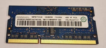 RAMAXEL 4GB PC3L-12800 SODIMM (laptop) geheugen (RMT3170..., Computers en Software, Nieuw