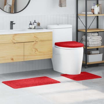 vidaXL Antislip Badmat Set 3 st Rood 50 x 80 cm PP, Verzenden, Nieuw, Rood