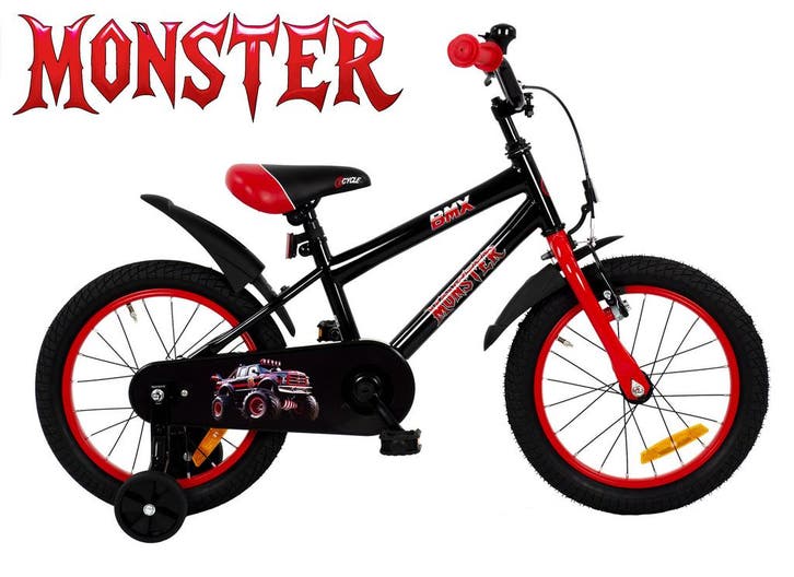 2Cycle Monster kinderfiets 16 inch (4 tot 6 jaar) voor, Fietsen en Brommers, Fietsen | Jongens, 16 inch, Nieuw, Verzenden