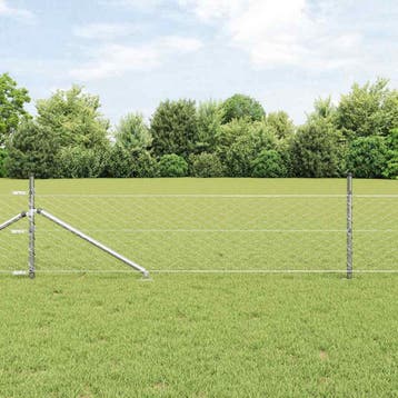 vidaXL zeshoekig gaasgek met palen 25 x 0,5 m Gegalvaniseerd, Verzenden, Nieuw, IJzer