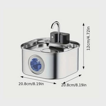 RVS Slimme Katten Drinkfontein 3.2L met Sensor & Draadloos O, Dieren en Toebehoren, Verzenden, Nieuw