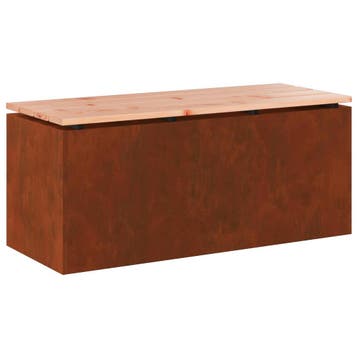vidaXL Tuinbank Roestig 100 x 40 x 43 cm Cortenstaal, Tuin en Terras, Tuinbanken, Verzenden, Nieuw