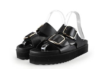 Nelson Slippers in maat 37 Zwart, Slippers, Verzenden, Zwart, Zo goed als nieuw
