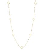 lange ketting met klaver bedels - Goudkleur, Verzenden, Nieuw