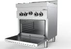 Unni-cooking | Gas Fornuis 4×6,5kw – 4kw | 700x700x(h)850, Ophalen of Verzenden, Nieuw in verpakking