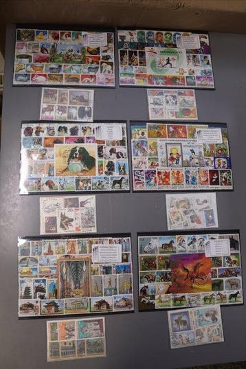 Wereld 1980/1995 - Collectie van 20 sets van elk 100 zegels, Gestempeld