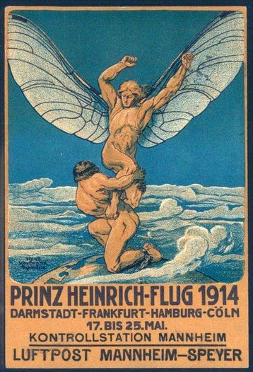 Duitse Rijk 1914 - Prins Hendrik-vlucht 1914 -, Gestempeld