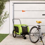 vidaXL Hondenfietstrailer oxford stof en ijzer groen en, Verzenden, Nieuw