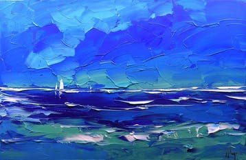Olivier Pfleger - Mandrafina  Mer turquoise  FORMAT XL