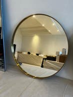 Frost - set van 2 ronde spiegels Ø60 cm – goudkleurig nieuw, Nieuw, 50 tot 100 cm, Wasbak of Wastafel