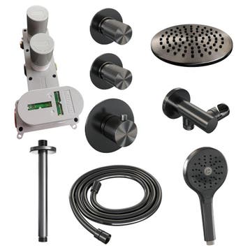 Brauer Gunmetal Carving Thermostatische Regendoucheset, Ophalen of Verzenden, Nieuw