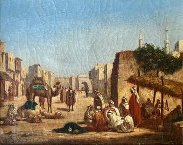 Scuola italiana (XIX), Reca firma De Salis - Scena di