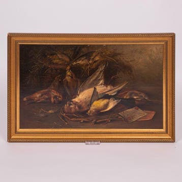 Eugène Henri Cauchois (1850-1911) - Jachtstilleven met