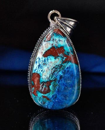 Prachtige Zeer Zeldzame Van Gogh Turquoise, Chrysocolla en