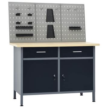 vidaXL Werkbank met 3 wandpanelen, Doe-het-zelf en Verbouw, Verzenden, Nieuw
