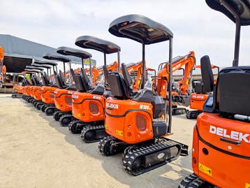 DELEKS® M100se Minigraafmachine Minigraver Kraan 1.0t KUBOTA, Ophalen of Verzenden, Graafmachine