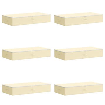 vidaXL Opbergbox 6 st Nonwoven stof 100 x 50 x 18 cm 90 l, Huis en Inrichting, Verzenden, Nieuw