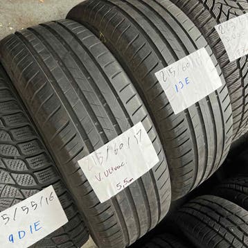 2 x Continental 215-60-17 Zomerbanden 5,5mm, 17 inch, Ophalen of Verzenden, Band(en), Personenwagen