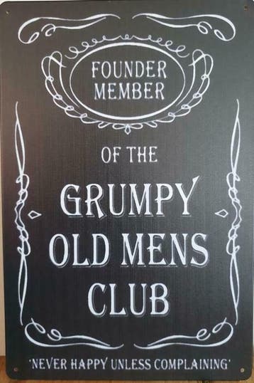 Grumpy old mens club reclamebord, Verzenden, Nieuw