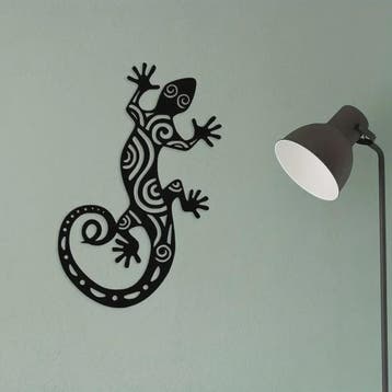 Metalen Gekko Wanddecoratie - Stijlvolle Hagedis Muurkunst v, Dieren en Toebehoren