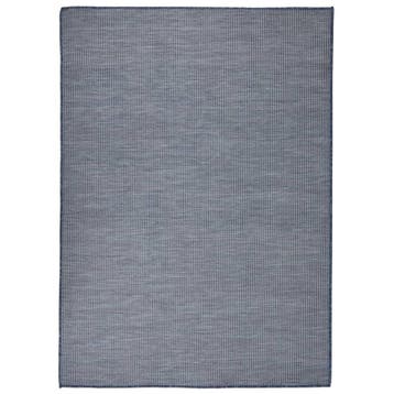 vidaXL Buitenkleed platgeweven 200x280 cm blauw, Verzenden, Nieuw, Blauw
