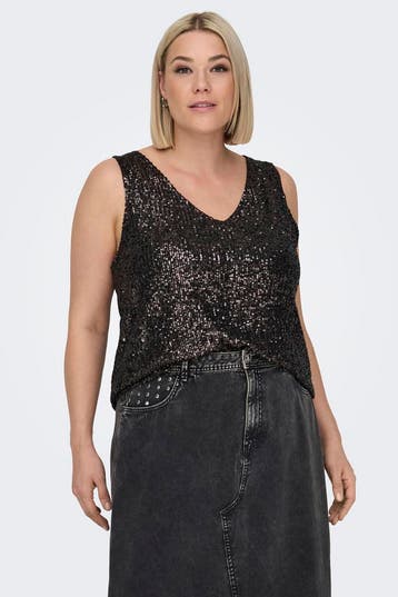 ONLY singlet glitters v-hals Maat:, Kleding | Dames, Verzenden, Nieuw, Overige kleuren