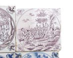 11 diverse aardewerken tegels, Holland, periode 1750 - 1800, Antiek en Kunst