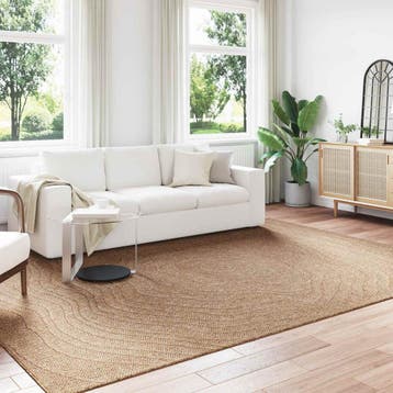 vidaXL Vloerkleden Moiré AGIRA Naturel 340 x 240 cm, Verzenden, Nieuw, Bruin