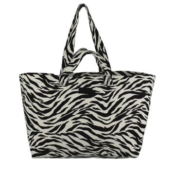 Grote Strandtas met Rits Zebra, Verzenden, Nieuw