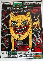 Robert Combas (1957) - Comme des Félins - signée