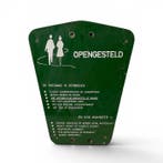Nederlands metalen bord Opengesteld, natuurgebied, jaren