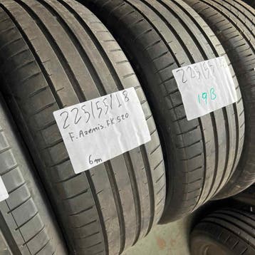 2 x Falken Azenis 225-55-18 Zomerbanden 6mm, 18 inch, Gebruikt, Ophalen of Verzenden, Band(en)