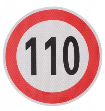 Maximale Snelheidssticker 110 Km/h - Snelheid Sticker 200 Mm, Ophalen of Verzenden, Nieuw, Universele onderdelen