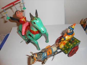 Markenlos , UdSSR - Opwindbaar blikken speelgoed - 1960-1969, Antiek en Kunst, Antiek | Speelgoed