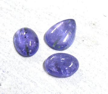 Tanzanieten van 100% natuurlijke oorsprong Cabochon- 0.66 g