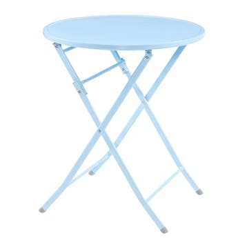 Klaptafel Sande tuintafel metaal rond 71xØ62 cm hemelsblauw, Verzenden, Nieuw