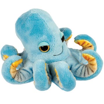 Suki Gifts octopus knuffel - pluche - blauw - 15 cm, Kinderen en Baby's, Speelgoed | Knuffels en Pluche, Verzenden, Nieuw